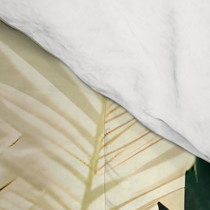Palmacious, Palm Tree, Coconut Tree Middle East, Desert Plants Nature Illustration, Beachy Tropical Botanical Painting Comforter Gallery Image 4