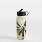 Palmacious, Palm Tree, Coconut Tree Middle East, Desert Plants Nature Illustration, Beachy Tropical Botanical Painting Water Bottle Gallery Image 1