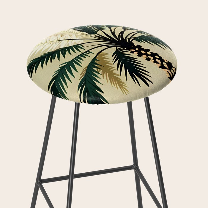 Palmacious, Palm Tree, Coconut Tree Middle East, Desert Plants Nature Illustration, Beachy Tropical Botanical Painting Stool Gallery Image 2
