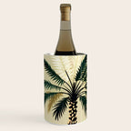 Palmacious, Palm Tree, Coconut Tree Middle East, Desert Plants Nature Illustration, Beachy Tropical Botanical Painting Wine Chiller Gallery Image 1