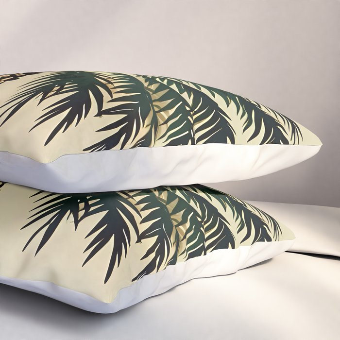 Palmacious, Palm Tree, Coconut Tree Middle East, Desert Plants Nature Illustration, Beachy Tropical Botanical Painting Pillow Sham Gallery Image 3