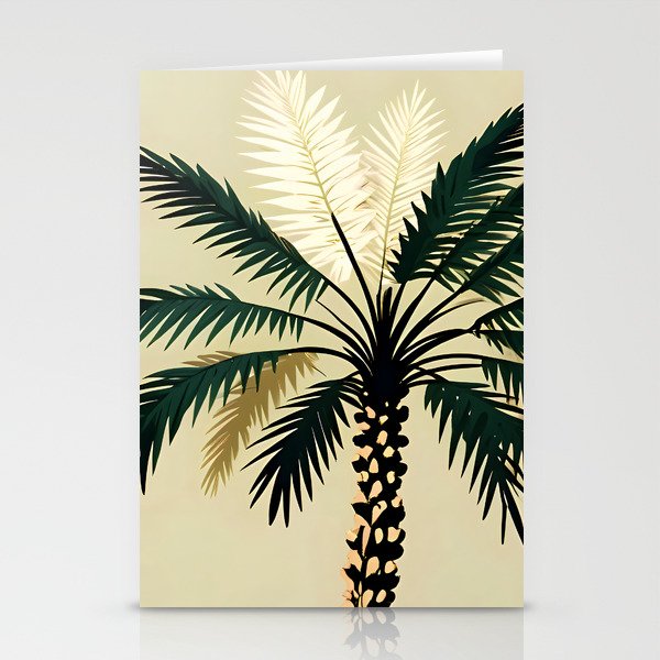 Palmacious, Palm Tree, Coconut Tree Middle East, Desert Plants Nature Illustration, Beachy Tropical Botanical Painting Stationery Card Gallery Image 2