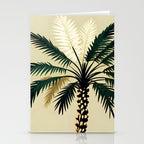 Palmacious, Palm Tree, Coconut Tree Middle East, Desert Plants Nature Illustration, Beachy Tropical Botanical Painting Stationery Card Gallery Image 2