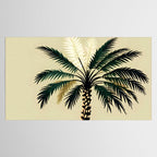 Palmacious, Palm Tree, Coconut Tree Middle East, Desert Plants Nature Illustration, Beachy Tropical Botanical Painting Tablecloth Gallery Image 2