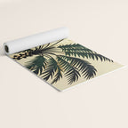 Palmacious, Palm Tree, Coconut Tree Middle East, Desert Plants Nature Illustration, Beachy Tropical Botanical Painting Yoga Mat Gallery Image 2
