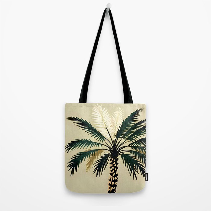Palmacious, Palm Tree, Coconut Tree Middle East, Desert Plants Nature Illustration, Beachy Tropical Botanical Painting Tote Bag Gallery Image 2
