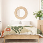 Mid-Century Bloomscape Duvet Cover Gallery Image 3