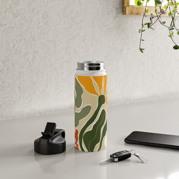 Mid-Century Bloomscape Water Bottle Gallery Image 4