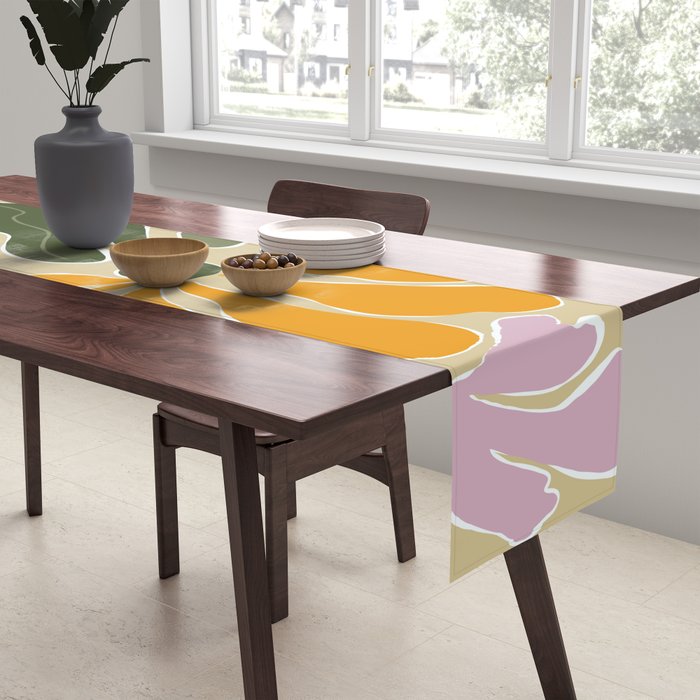 Mid-Century Bloomscape Table Runner Gallery Image 2