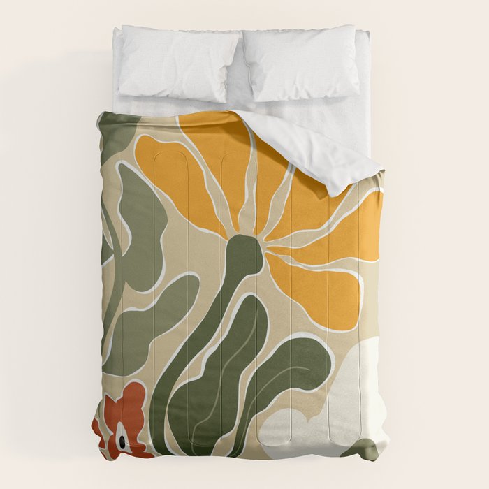 Mid-Century Bloomscape Comforter Gallery Image 1