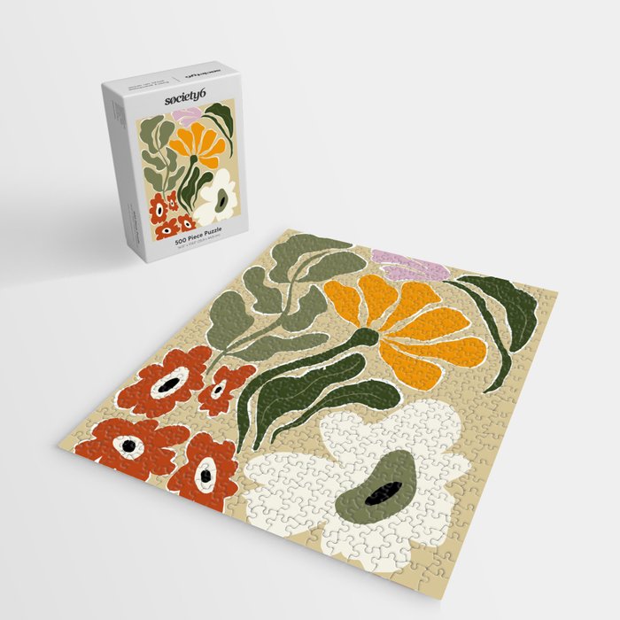 Mid-Century Bloomscape Jigsaw Puzzle Gallery Image 2