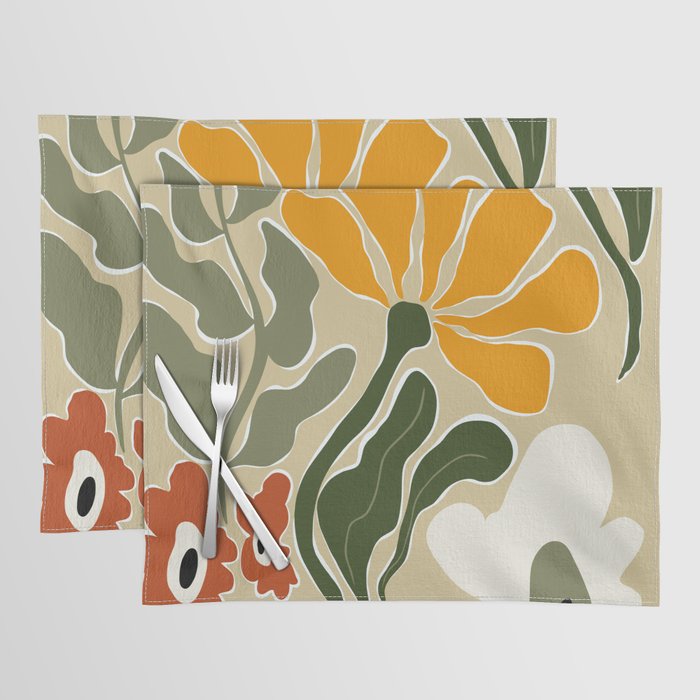 Mid-Century Bloomscape Placemat Gallery Image 1