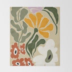 Mid-Century Bloomscape Throw Blanket Gallery Image 2