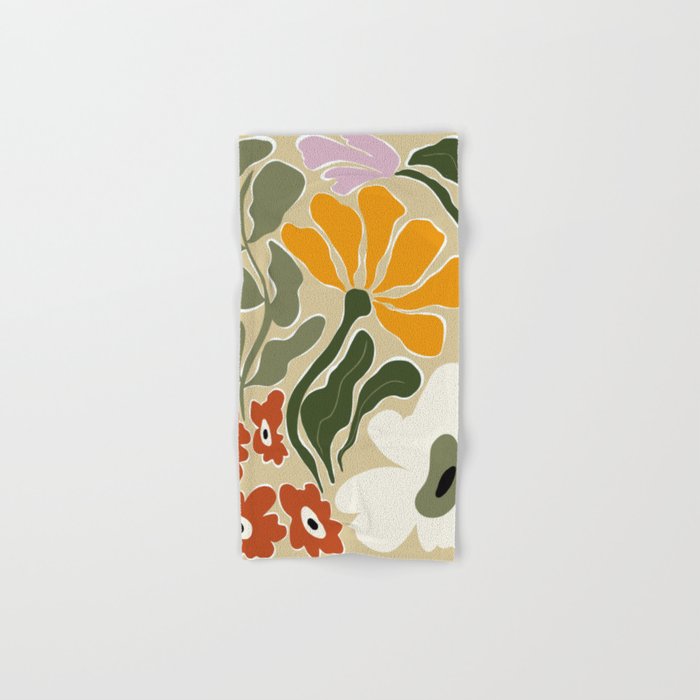 Mid-Century Bloomscape Bath Towel Gallery Image 1