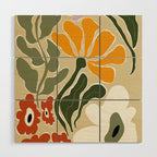 Mid-Century Bloomscape Wood Wall Art Gallery Image 1