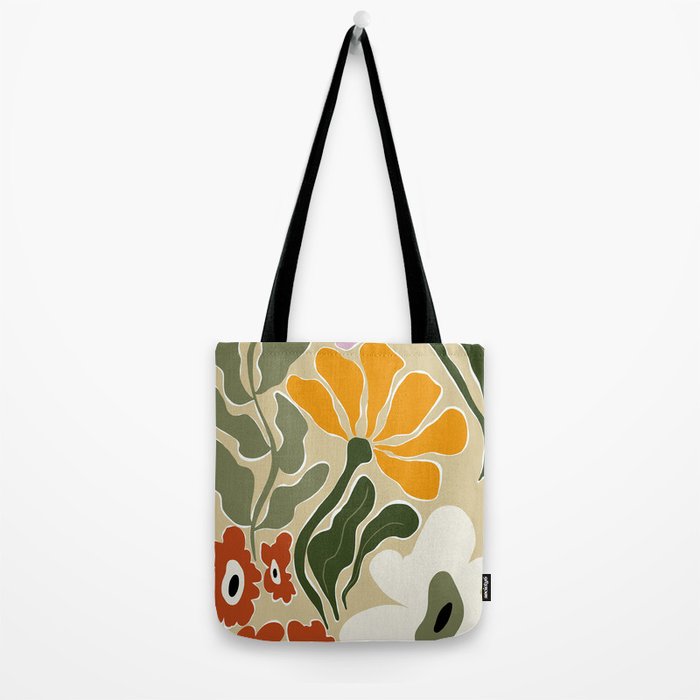 Mid-Century Bloomscape Tote Bag Gallery Image 2