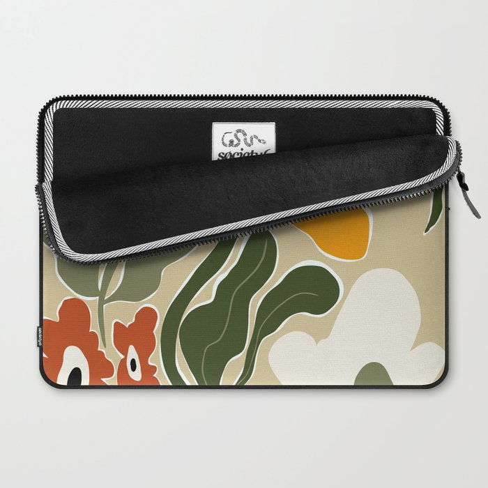 Mid-Century Bloomscape Laptop Sleeve Gallery Image 2