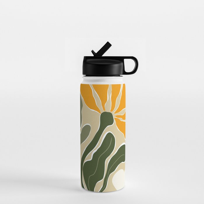 Mid-Century Bloomscape Water Bottle Gallery Image 1