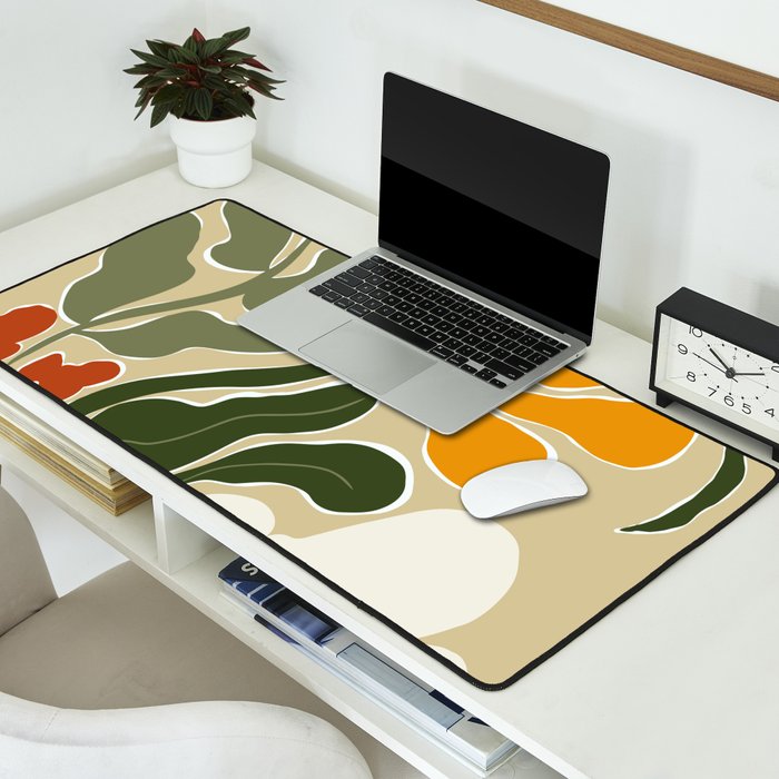 Mid-Century Bloomscape Desk Mat Gallery Image 2