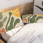 Mid-Century Bloomscape Pillow Sham Gallery Image 2