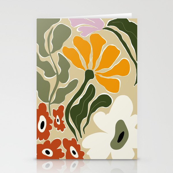 Mid-Century Bloomscape Stationery Card Gallery Image 2