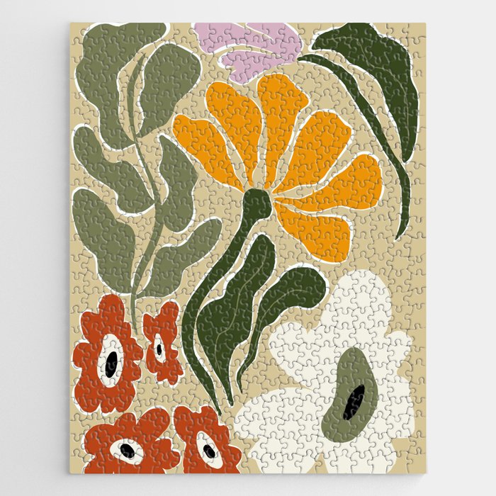 Mid-Century Bloomscape Jigsaw Puzzle Gallery Image 1