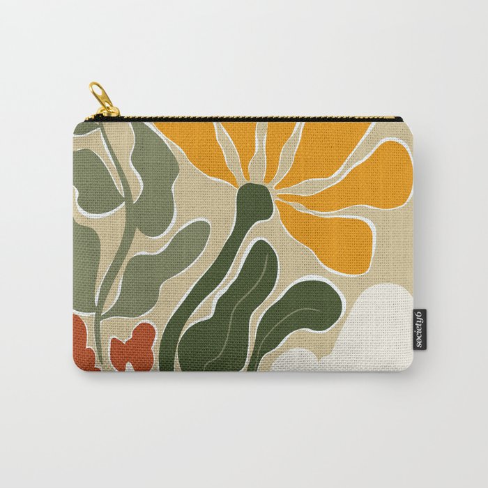 Mid-Century Bloomscape Carry All Pouch Gallery Image 1