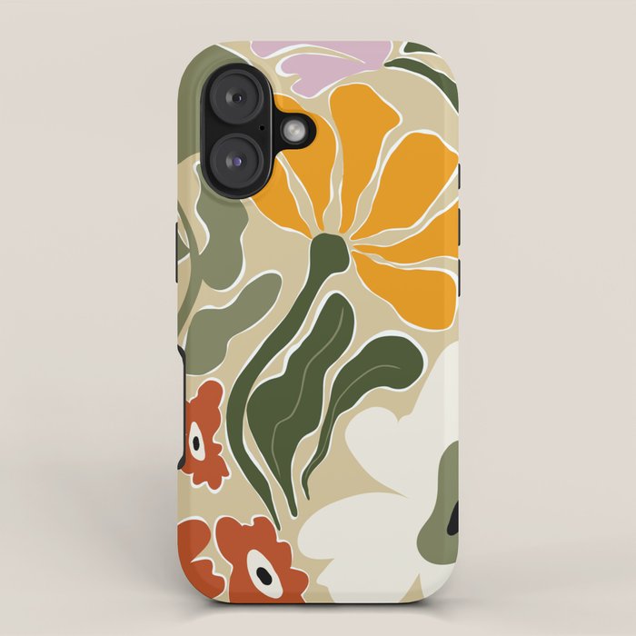 Mid-Century Bloomscape iPhone Case Gallery Image 1