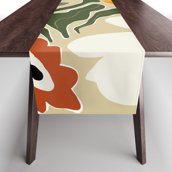 Mid-Century Bloomscape Table Runner Gallery Image 1