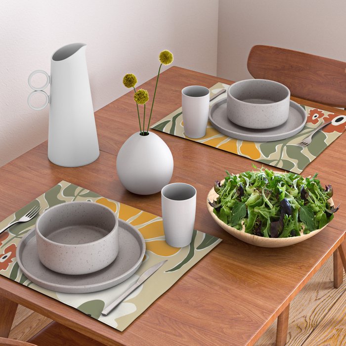 Mid-Century Bloomscape Placemat Gallery Image 2