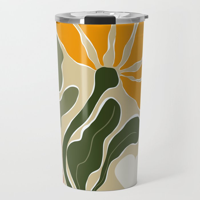 Mid-Century Bloomscape Travel Mug Gallery Image 1