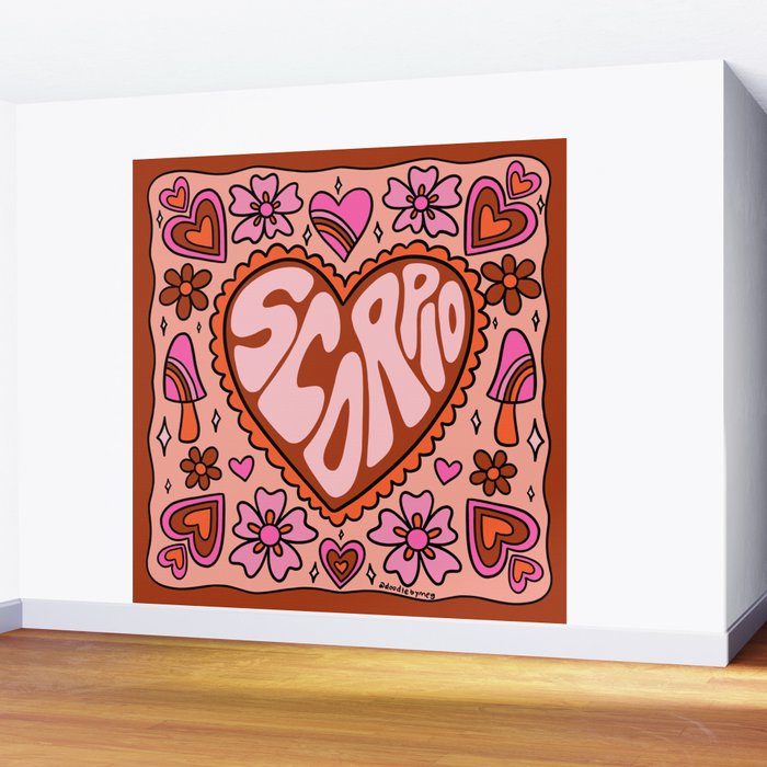 Scorpio Heart Wall Mural Gallery Image 2