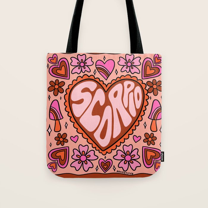 Scorpio Heart Tote Bag Gallery Image 1