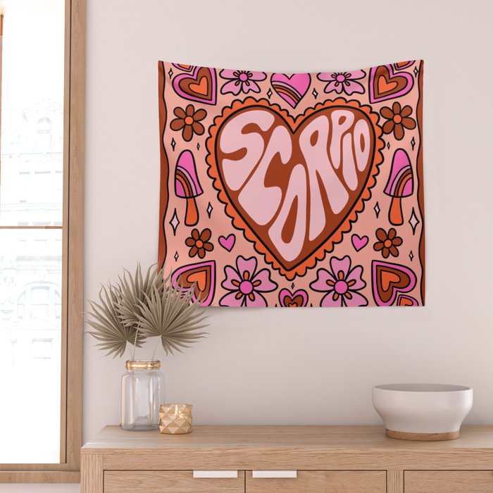 Scorpio Heart Wall Tapestry Gallery Image 2