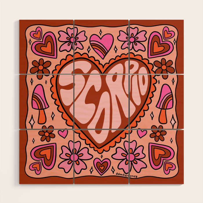 Scorpio Heart Wood Wall Art Gallery Image 1