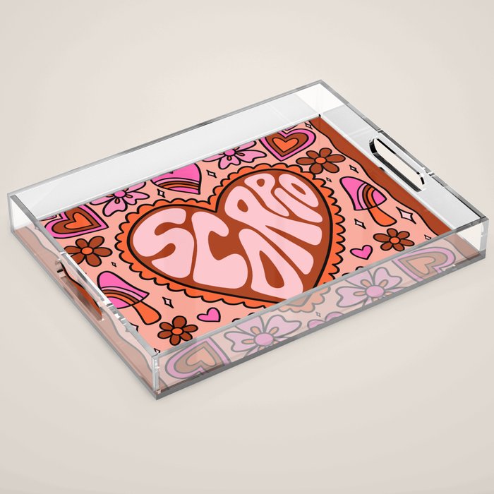 Scorpio Heart Acrylic Tray Gallery Image 1