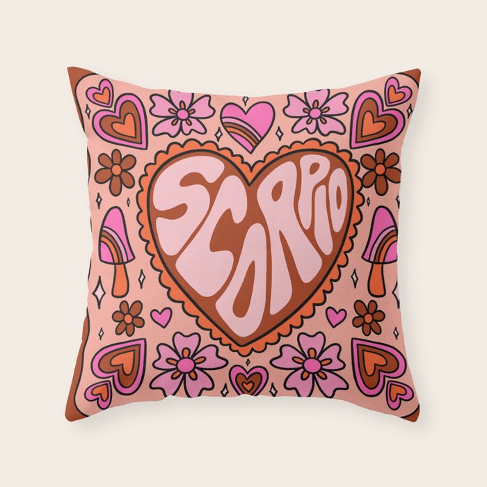 Scorpio Heart Throw Pillow Gallery Image 6