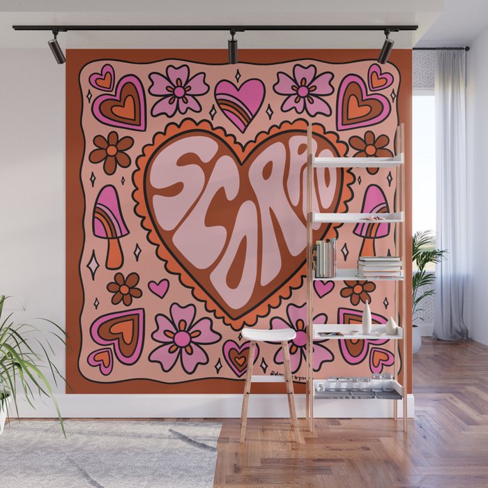 Scorpio Heart Wall Mural Gallery Image 1