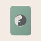 Hidden cat 26g Green yin yang hug Bath Mat Gallery Image 1