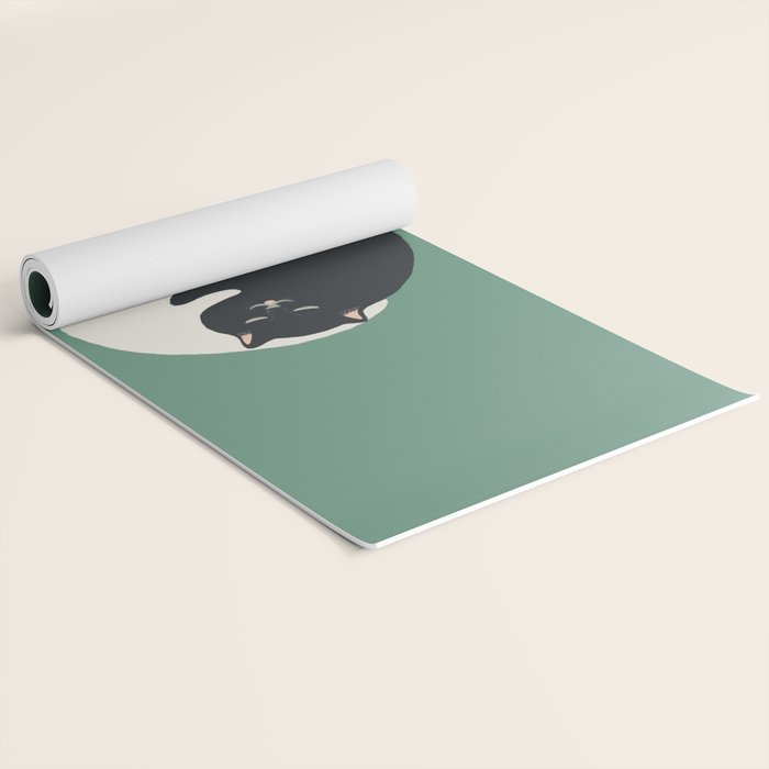 Hidden cat 26g Green yin yang hug Yoga Mat Gallery Image 2