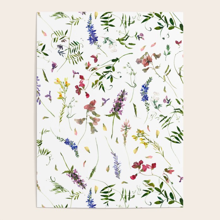 Scandinavian Midsummer Wildflowers Meadow  Poster Gallery Image 4