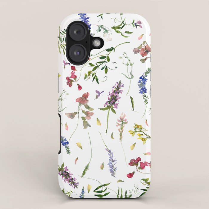 Scandinavian Midsummer Wildflowers Meadow  iPhone Case Gallery Image 1