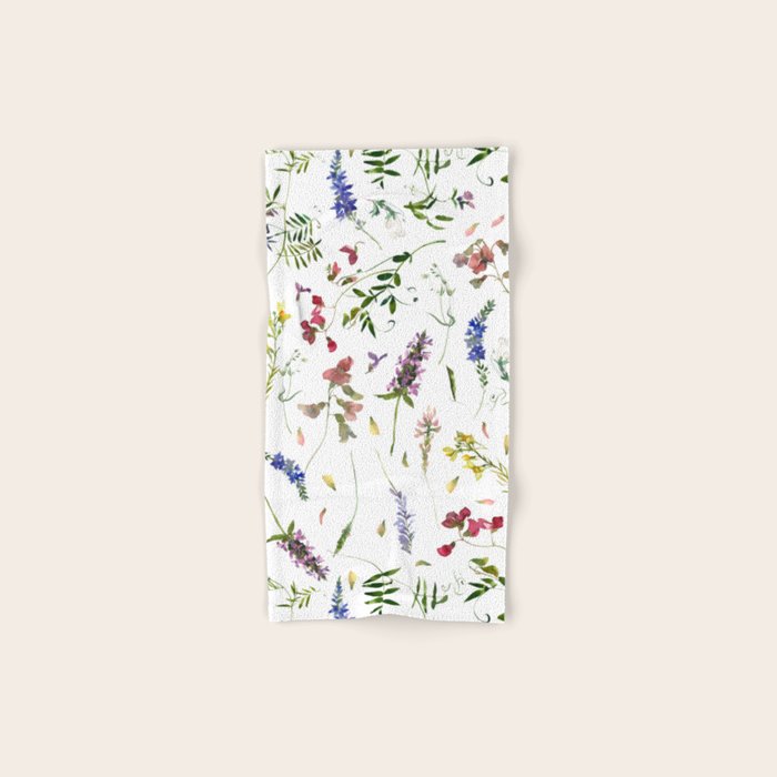 Scandinavian Midsummer Wildflowers Meadow  Bath Towel Gallery Image 1