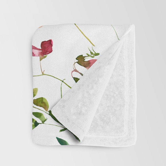 Scandinavian Midsummer Wildflowers Meadow  Throw Blanket Gallery Image 3