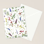 Scandinavian Midsummer Wildflowers Meadow  Stationery Card Gallery Image 2