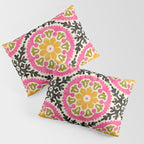 Folk Art Mandala - vintage pink, gold, and avocado green Pillow Sham Gallery Image 3