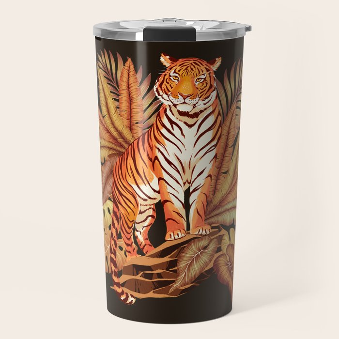 Autumn Jungle Tiger Travel Mug Gallery Image 1