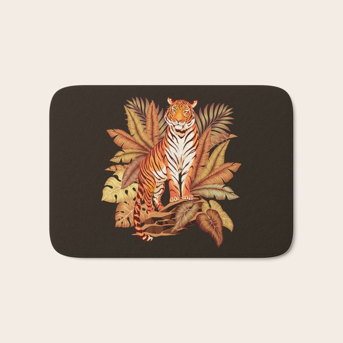 Autumn Jungle Tiger Bath Mat Gallery Image 1