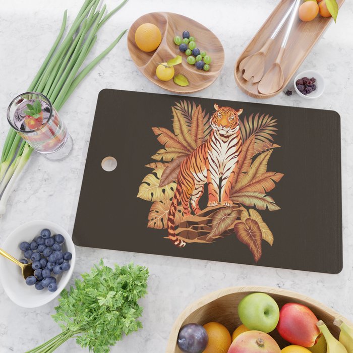 Autumn Jungle Tiger Cutting Board Gallery Image 2