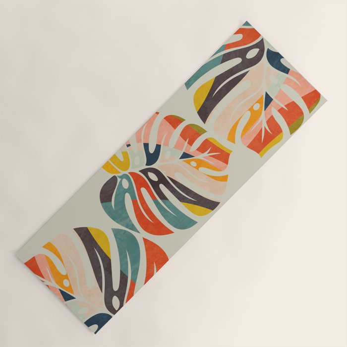 shape leaf modern mid century Yoga Mat Gallery Image 1
